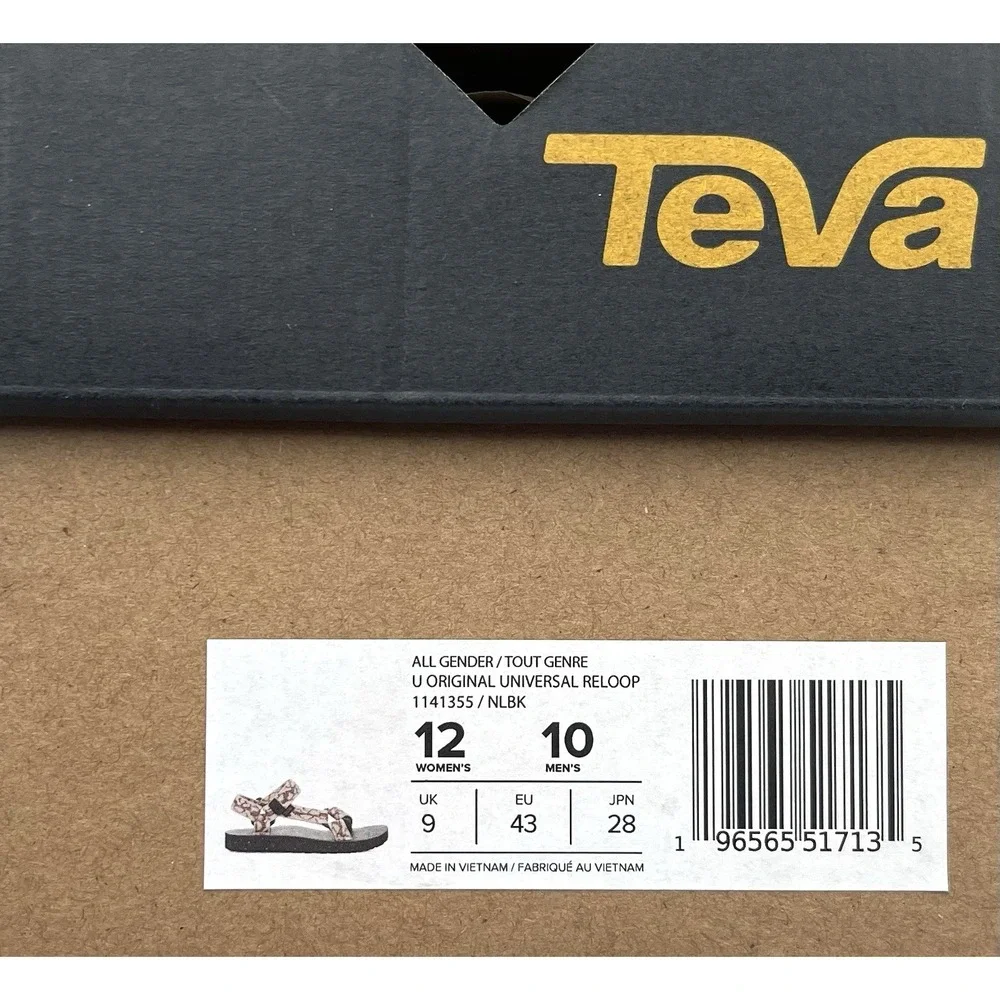 Teva Men's Universal Reloop Sport Adjustable Sandal Size 10 Natural Black Beige